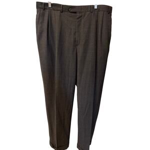 BERLE Dress Pants Men's Size 40R Pleated Cuffed Pants Office Corporate Classic